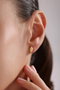 Heliophilia Silver Pendientes de Plata de Ley 925 con Baño de Oro y Circón